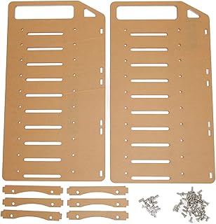 3.5in Hard Drive Bracket, Acrylic DIY Hard Drive Bracket, Multi Layer Accurate Mounting Hole DIY Acrylic Hard Disk Rack for 3.5 HDD and 8cm Fans (10 Layers)