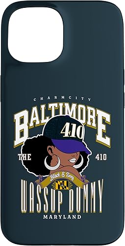 Funda para iPhone 15 410 con código de área Baltimore Maryland Flag Blaq Girl Bmore Pride