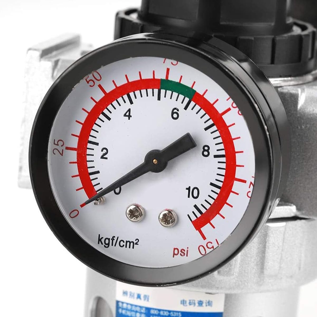 Fyearfly Régulateur de Pression pour Filtre À Air 1/2 Pouce, Régulateur de Filtre À Eau pour Compresseur d'air 1/2" BSP, avec Manomètre 0-150 Psi (0-1,4 Mpa) + Bouton de Commande + Support de Montage