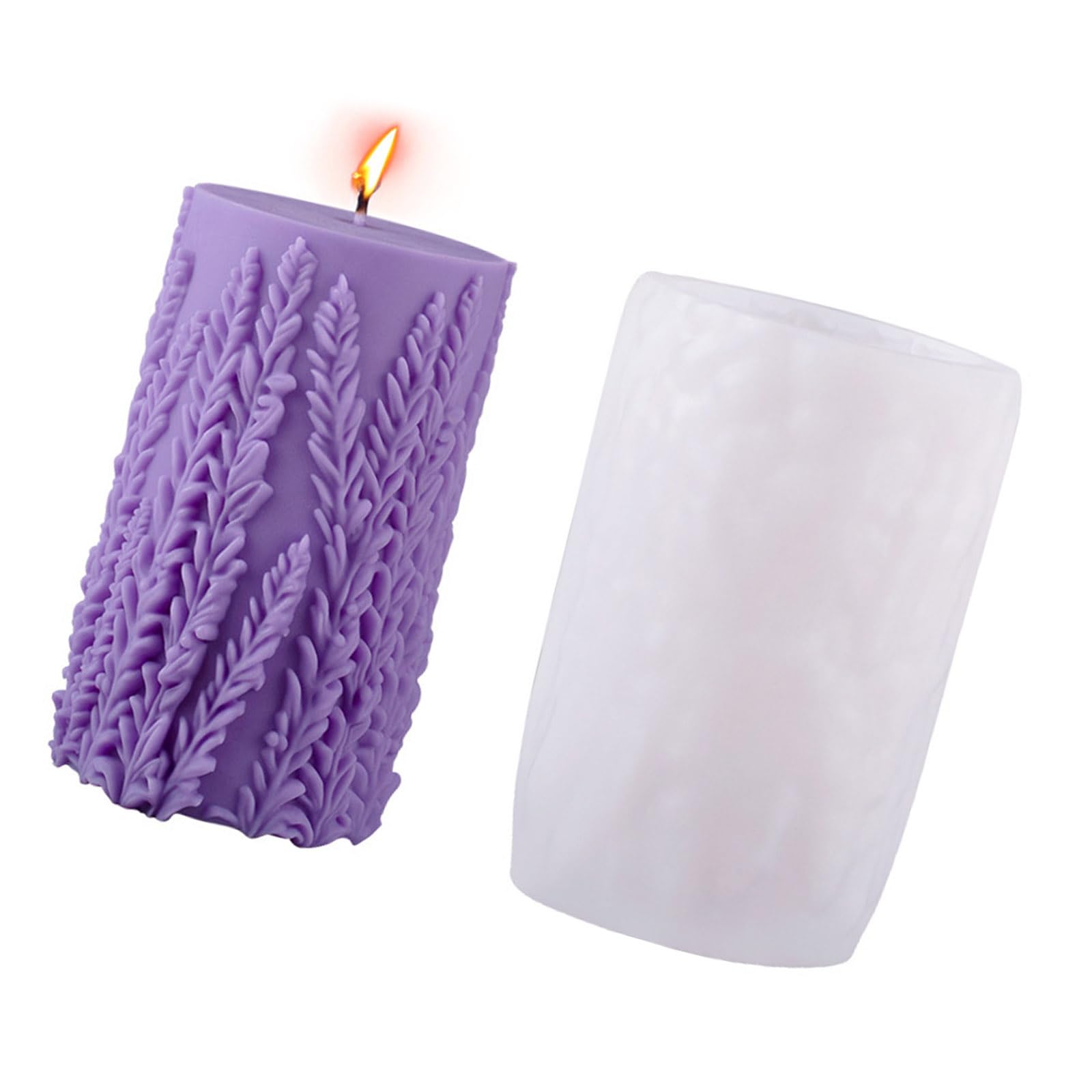 Xjdzineq Cylinder Silicone Molds Plasters Flowers Pillar Ornament Casting Epoxy Resin Silicone Flowers Pillar