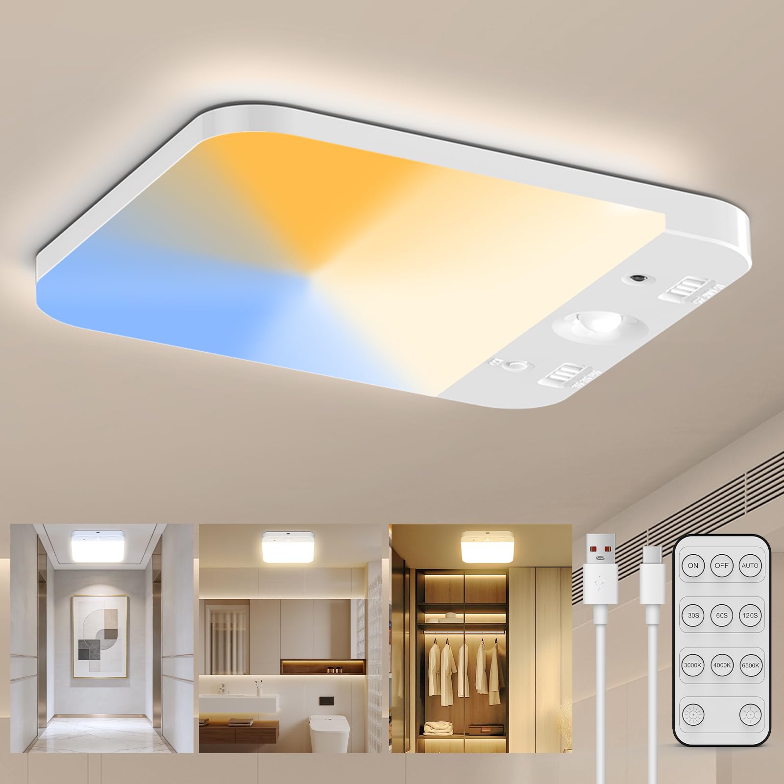 Amazon.co.jp : 【2本入り】Yuzuku 人感センサー付 LED センサーライト