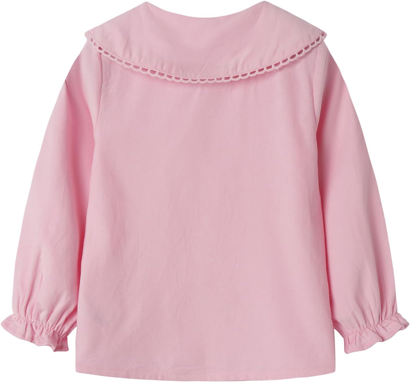 Mud Kingdom Little Girls Corduroy Shirt Button Down Long Sleeve Lace Collar - Image 3
