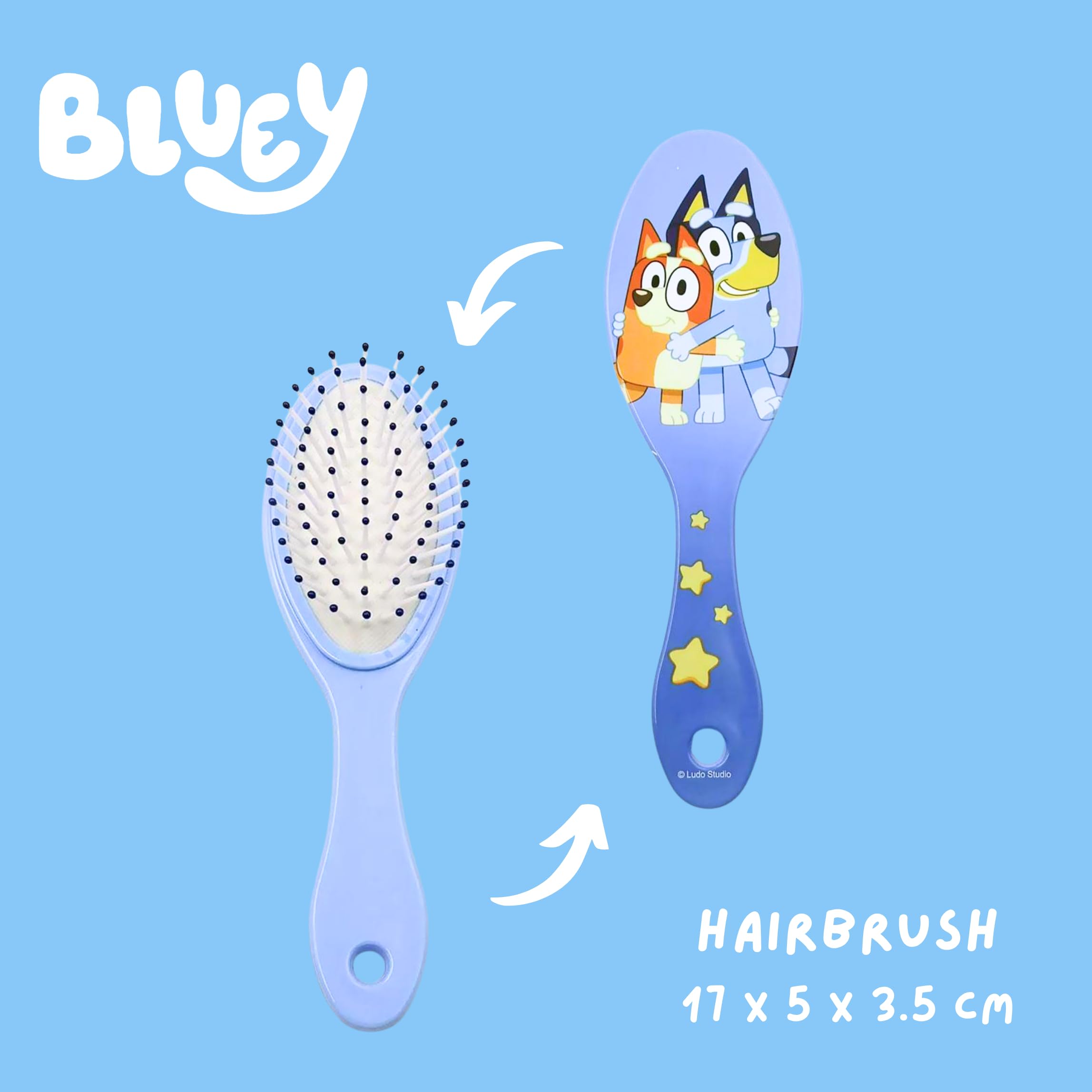 Bluey Borsa da Toilette per Bambini con Spazzola e Asciugamano