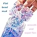 BESTZY Fluffy Slime Crystal Slime - 200ml New Idea Clear Slime Putty with Purple Blue Fishbowl Beads, Stress Relief Toy for Kids and Adults, Super Soft and Non-Sticky