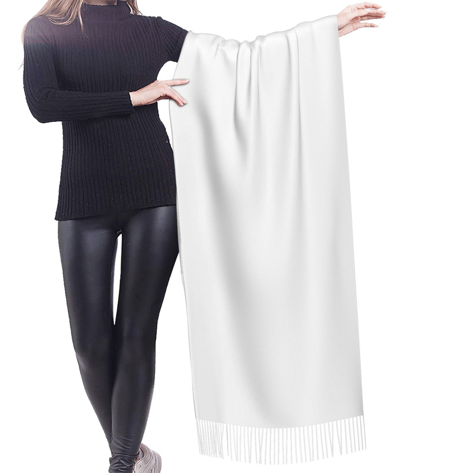 Eretwwa Scarf Super Soft Long Large Warm With Tassel Paraphernalia Gifts, Style1