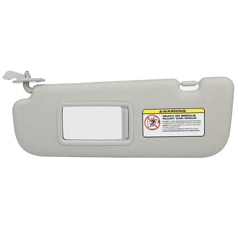 FINDAUTO Gray Left Driver Side Car Sun Visor for Hyundai Elantra 2011-2015 (852103X000TX)