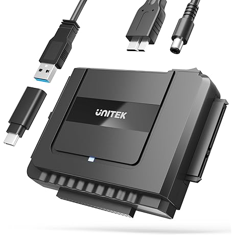 Unitek Hard Drive Data Recovery Kit: USB-C to SATA IDE Adapter Converter