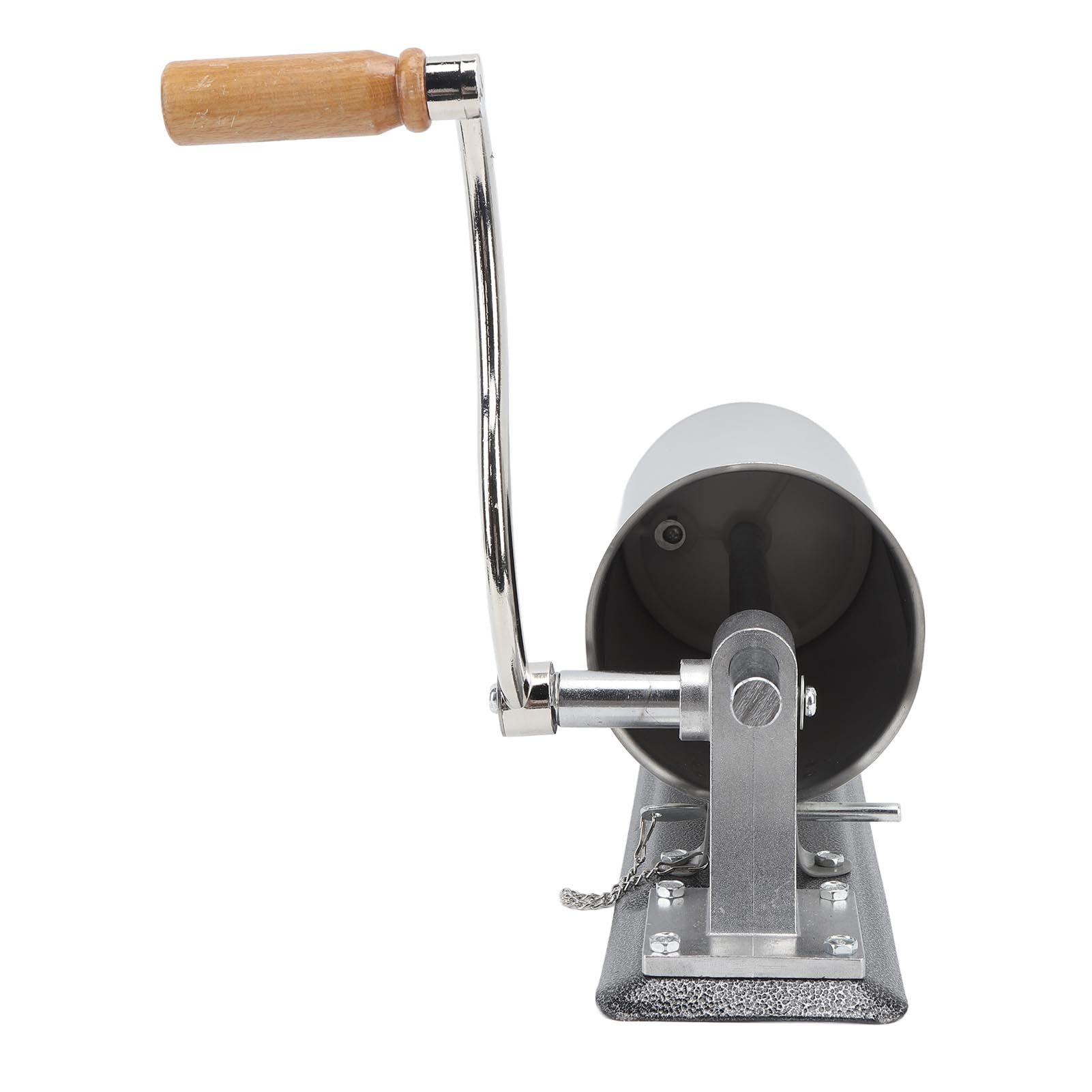 Embutidora de salchichas manual de 3 litros de capacidad con cuerpo de acero inoxidable - Máquina llenadora de carne horizontal con base de abrazadera - de embudo reutilizable
