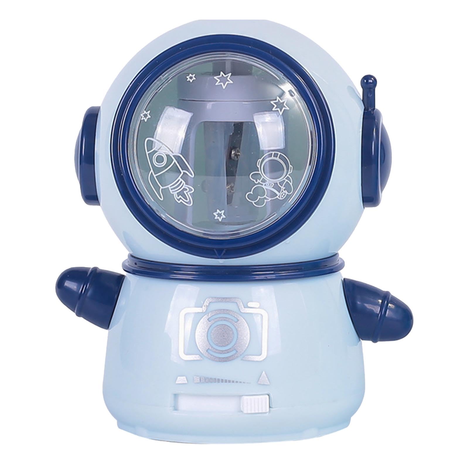 Ausla Electric Pencil Sharpener Cute Cartoon Design, Battery USB Powered, Safe for Classroom, Electric Pencil Sharpener for (Light Blue)