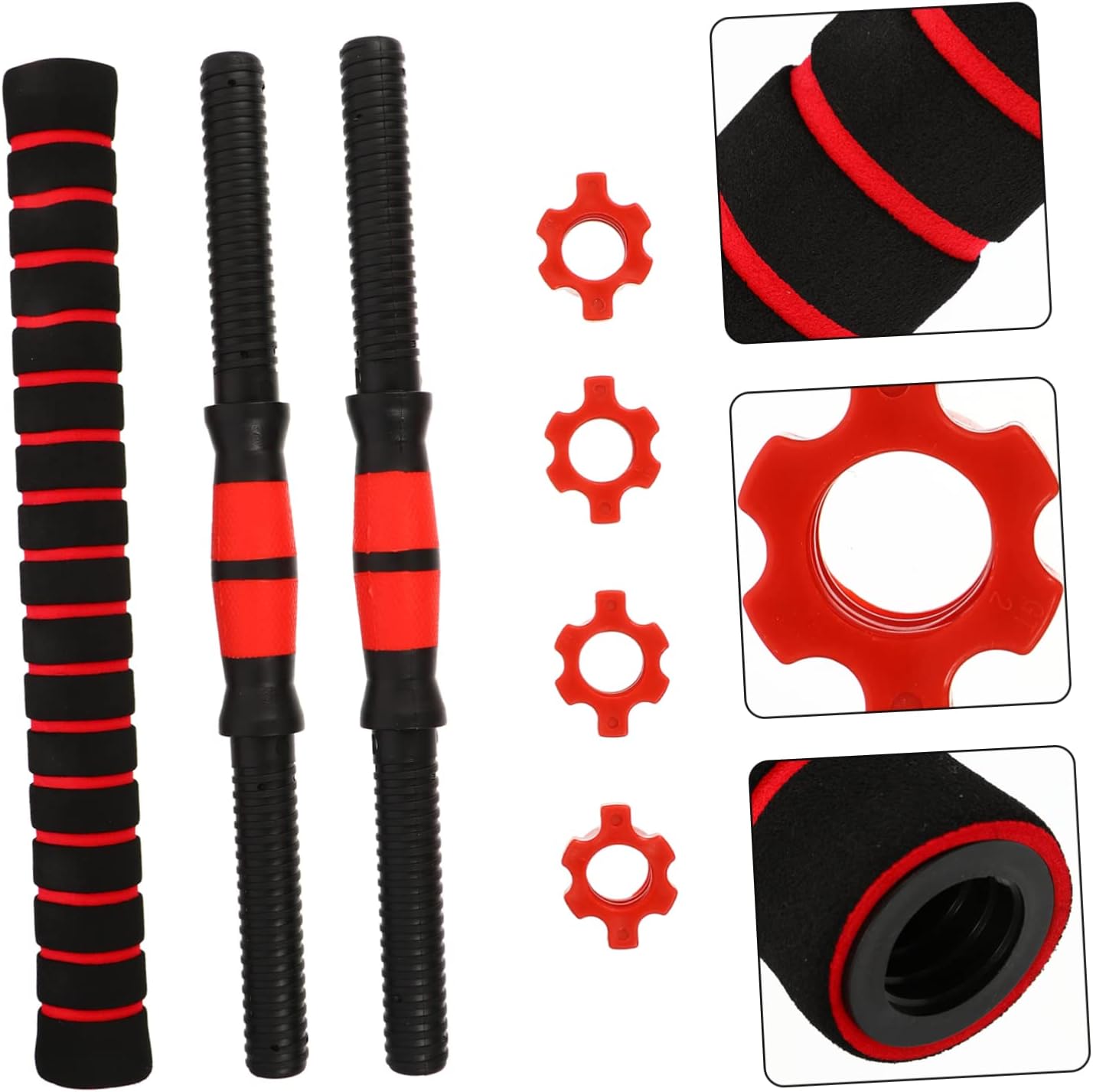 BESPORTBLE Dumbbell Bars with Ultra Precision Threaded Handles for Balanced Weightlifting Training at Home Gym Accessories for Workouts