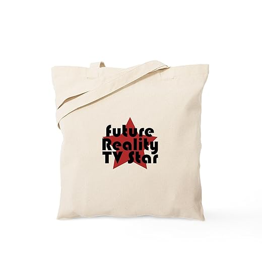 Cafepress future reality tv star tote bag natural canvas tote bag, reusable shopping bag
