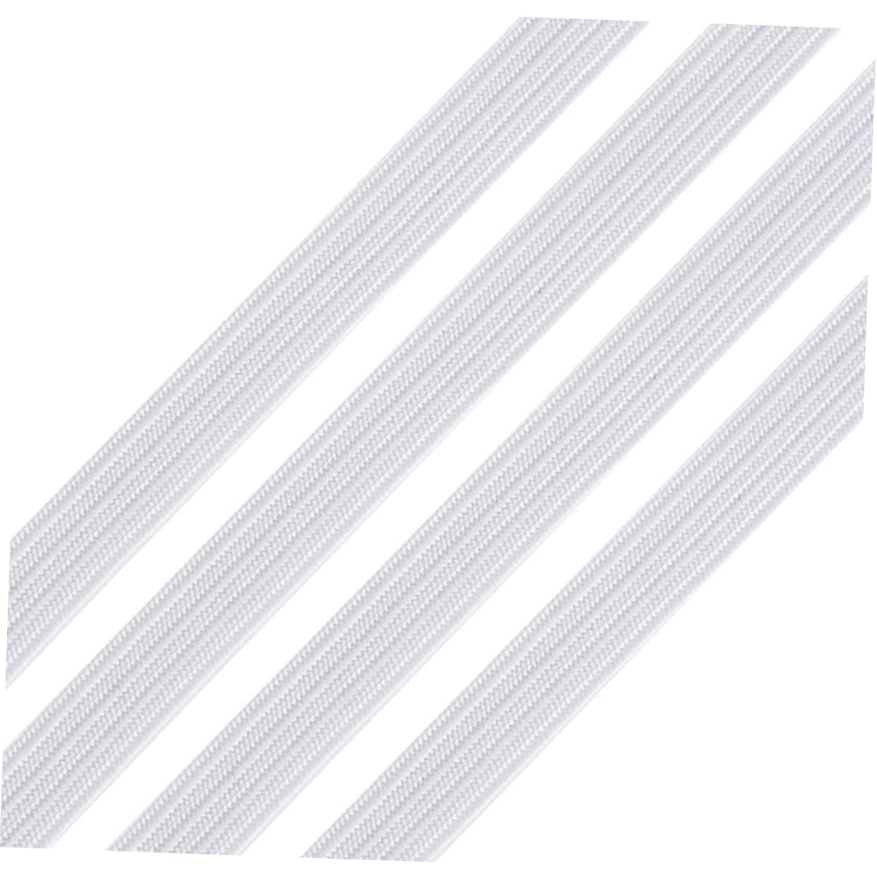 Housoutil 1 Roll White Polyester Elastic Ribbon Band Flat Stretch Costume Band for Clothing Accessories Trousers and DIY Projects and Durable