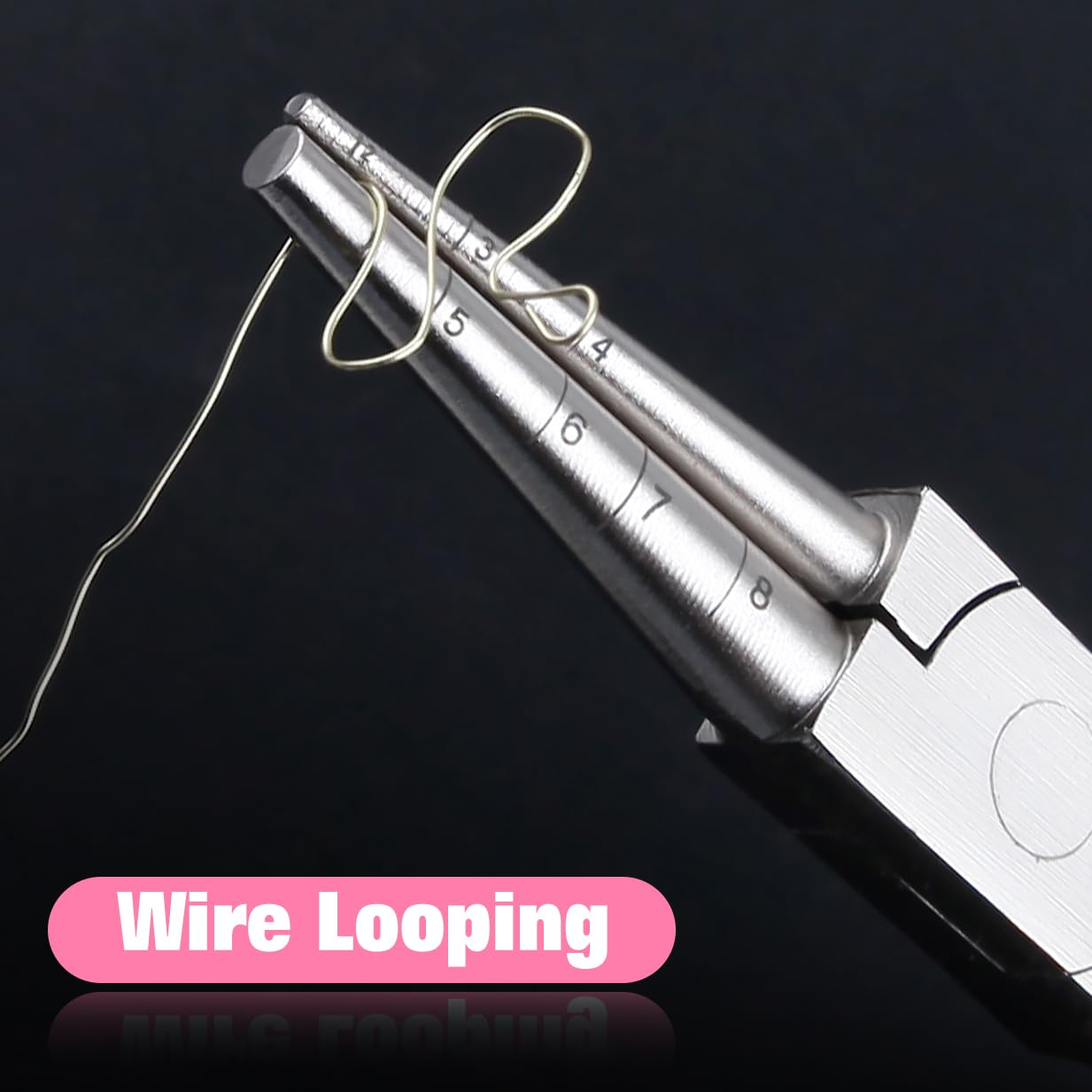 SPEEDWOX Wire Looping Pliers Precision Round Nose Pliers for Jewelry Making Jewelry DIY Plier Jewelry Tool (2-8mm Loops) for Beading Jewelry Making and Wire Forming - Image 3
