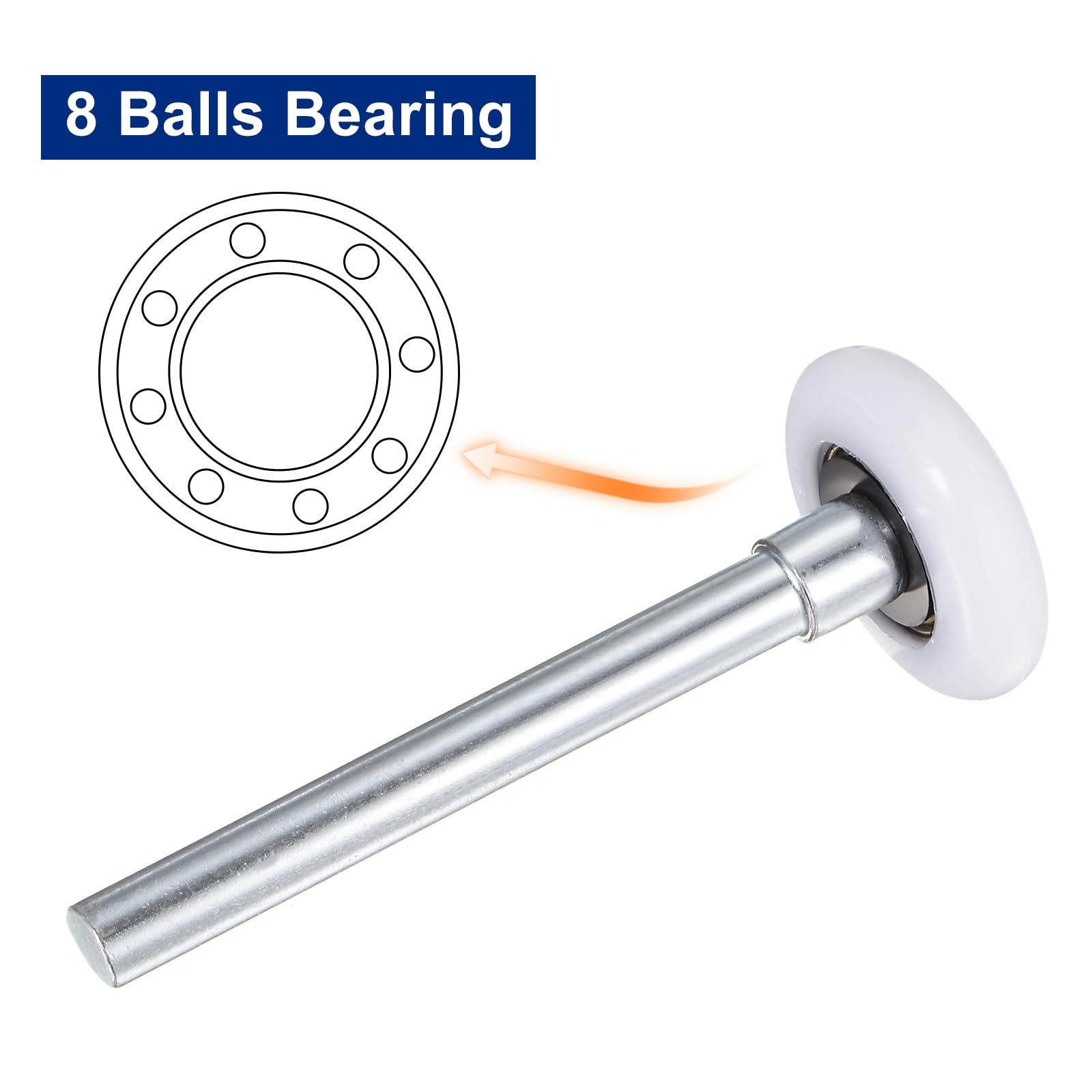 Kozelo 2 Pcs Nylon Garage Door Rollers - Image 4