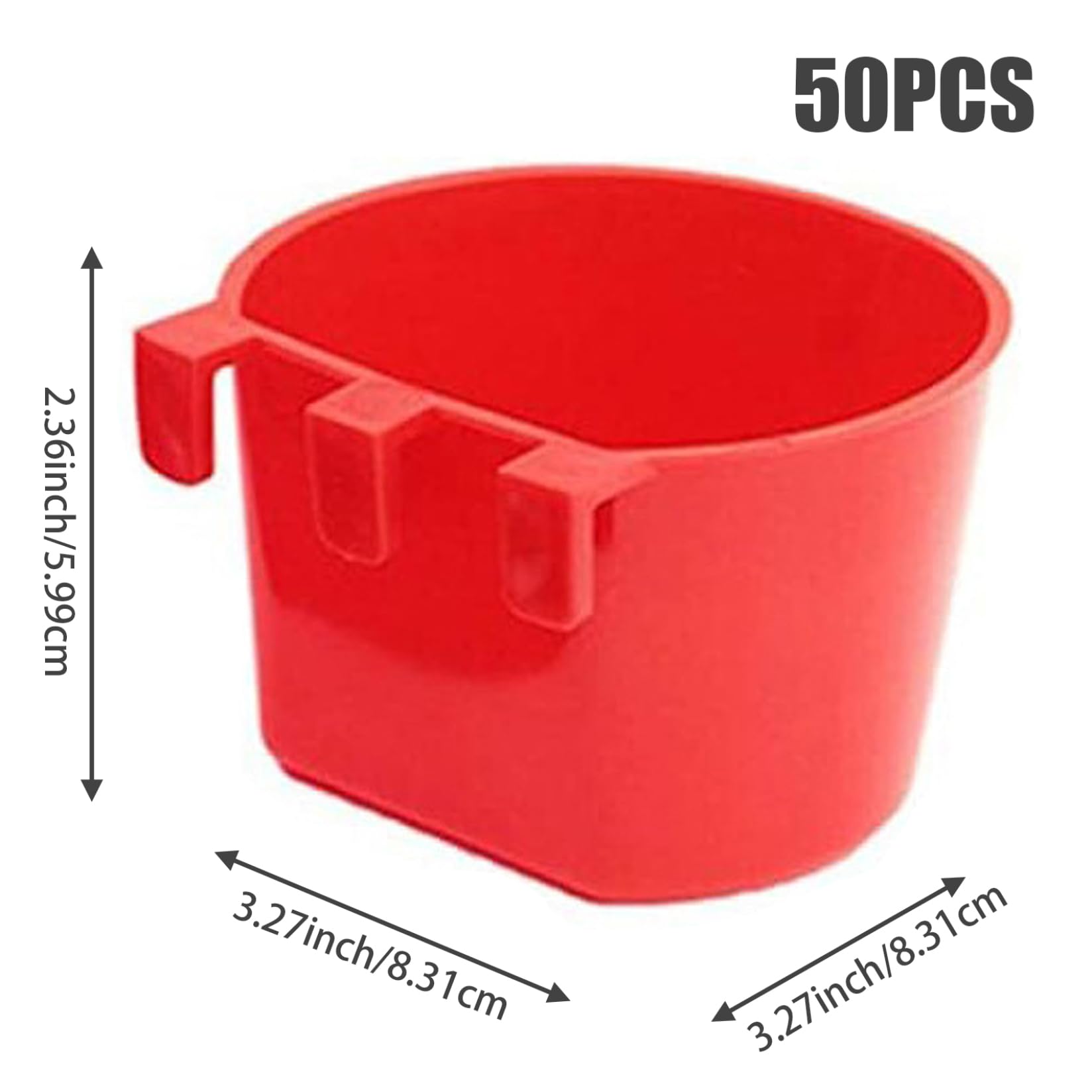 Suministros de Gallo de Juegos de alimentación de Palomas, alimentador de plástico de 50 Piezas de plástico, alimentador de Pollo Colgante, Suministros de alimentación y riego de Aves fácil