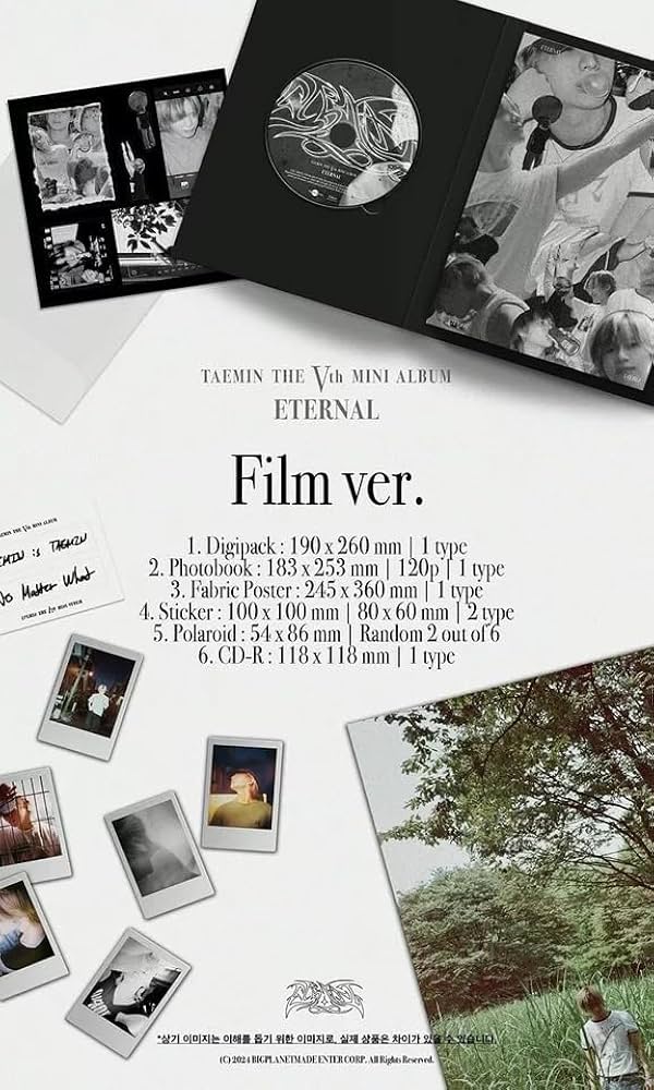 Amazon.com: Shinee Taemin ETERNAL 5th Mini Album (FILM Ver