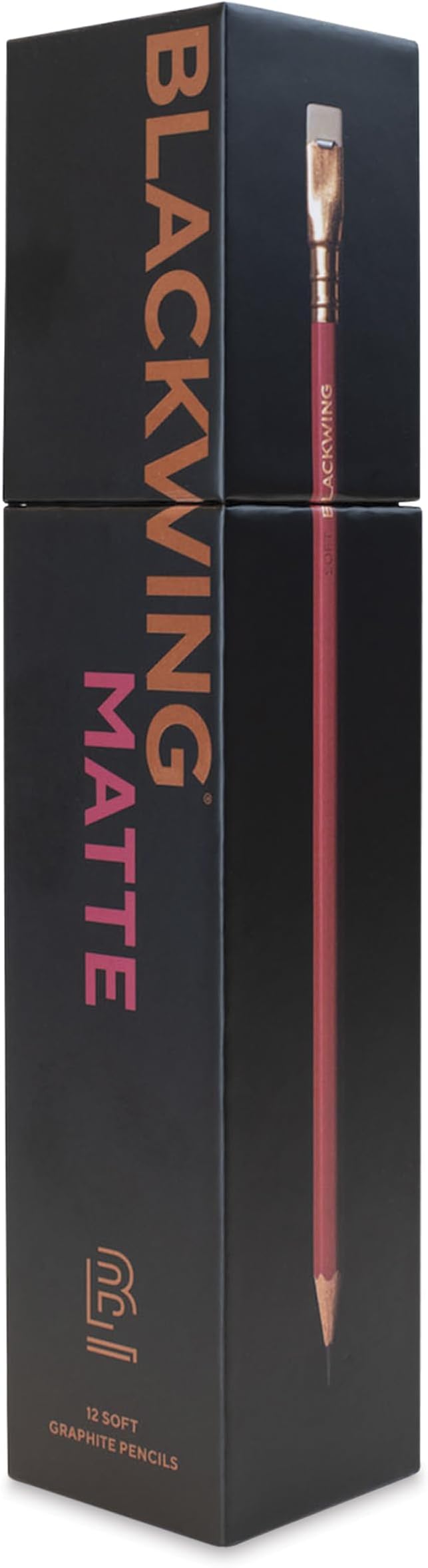 Matte Pencils - 12 Count, Red Finish, 3B Soft Lead, Premium Wood, Japanese Graphite, Great for Drawing