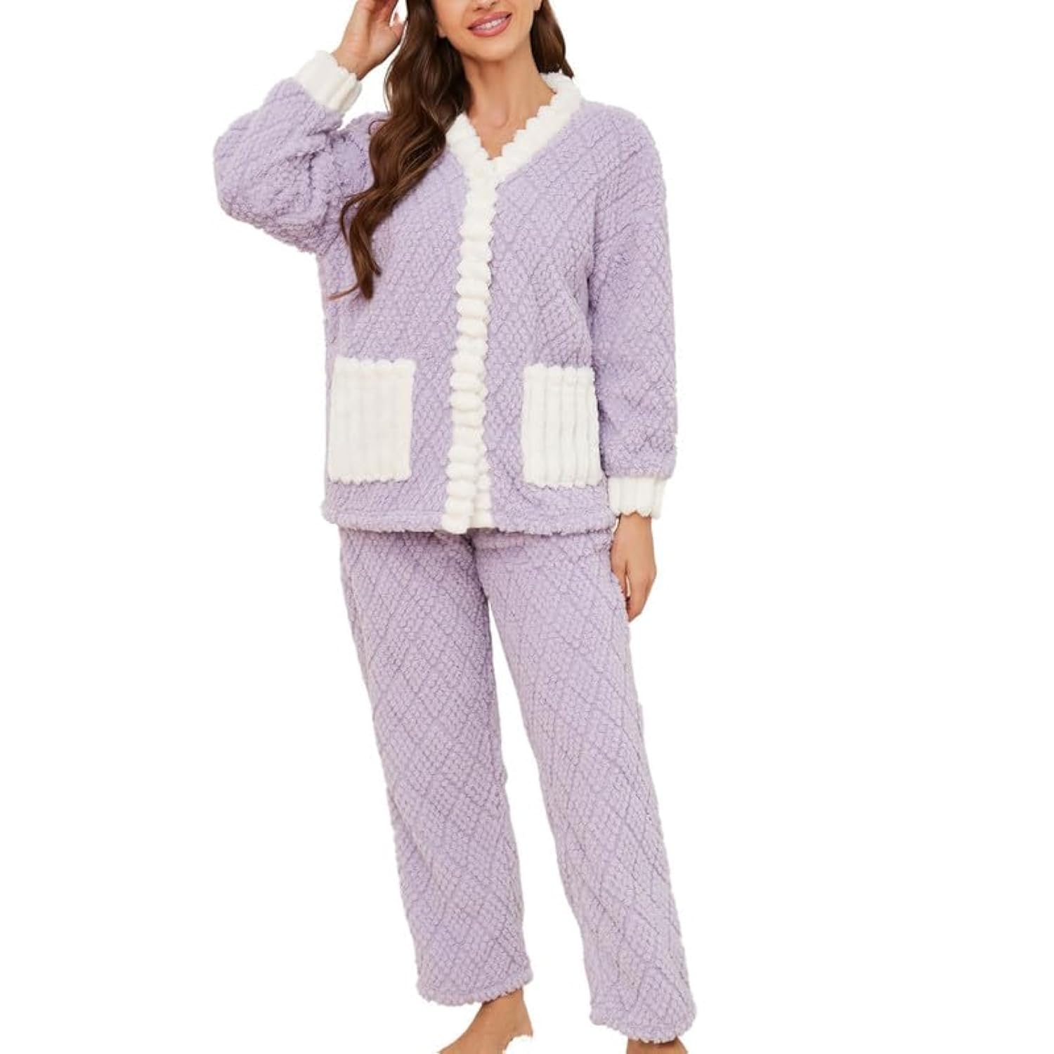 U2SKIIN Plush Fleece Pajama Set