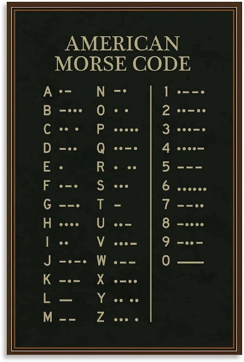 rayprint American Morse Code Metal Tin Signs Retro Poster Wall Art Home Club Decor Cafe Home Wall Decoration Plaque 12x16Inches