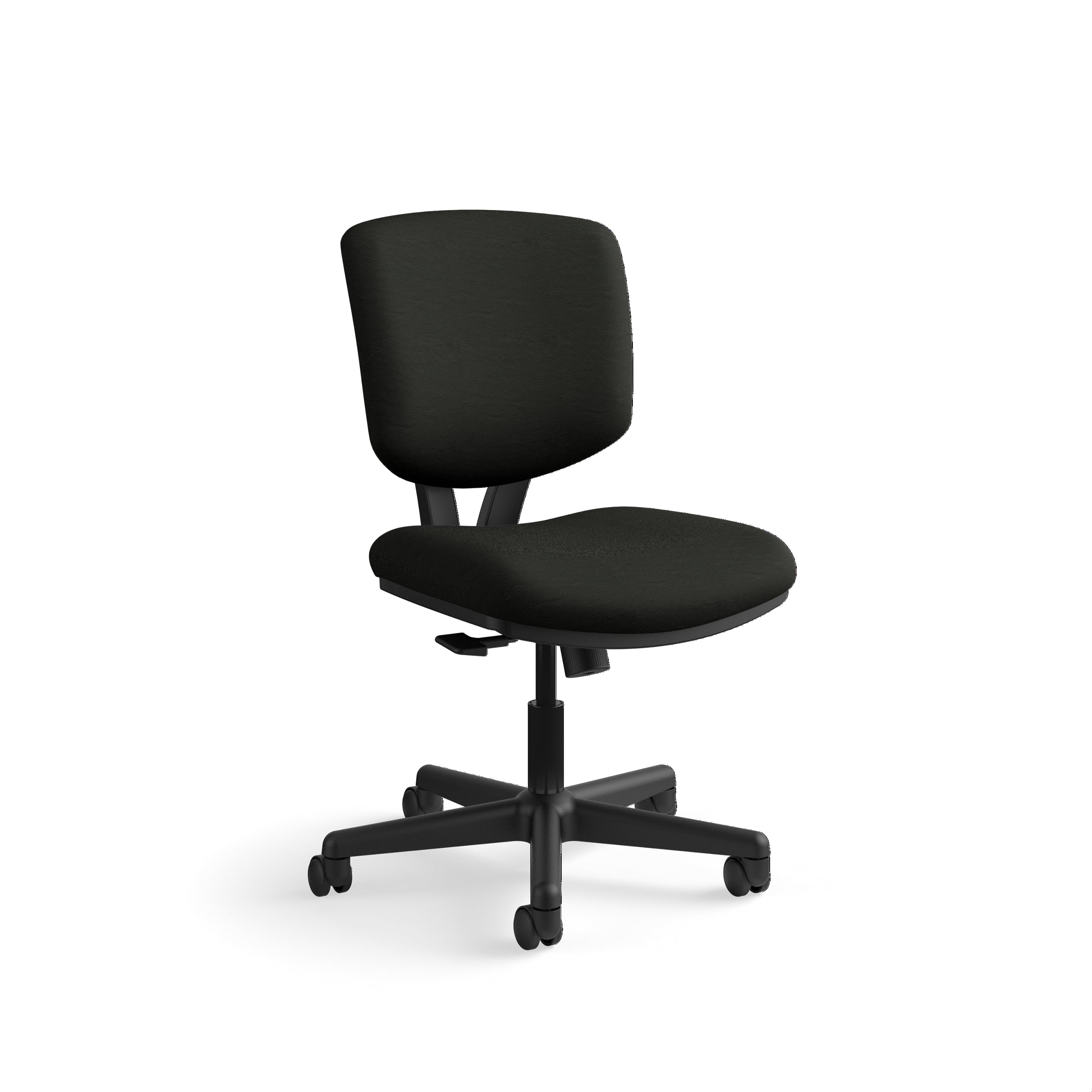 HON Volt Armless Office Desk Chair Comfy, Ergonomic Recline, Softhread Leather Back Seat, Swivel Desk Chair, Black