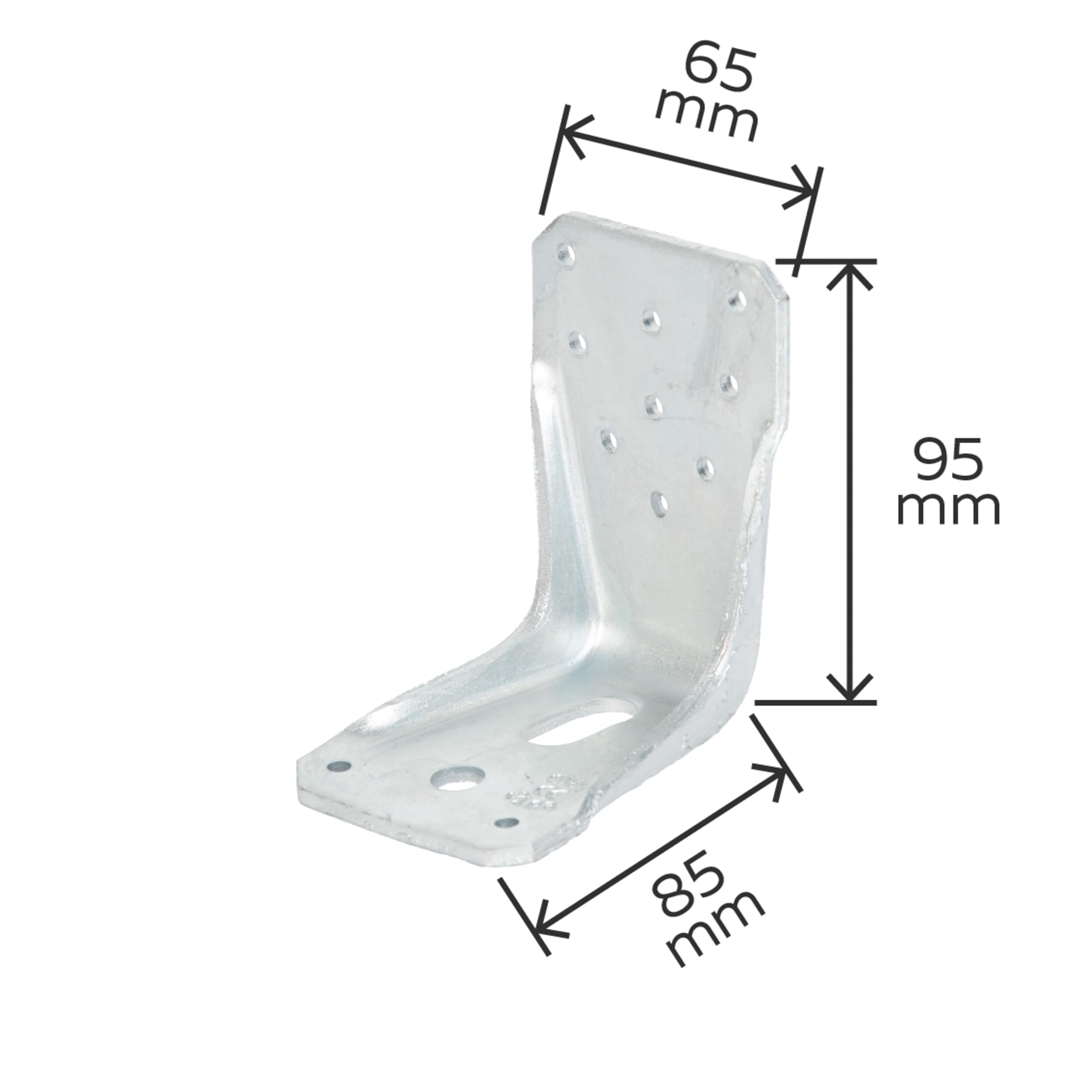 Alberts 850081 KR-Winkelverbinder "Langlo" | feuerverzinkt | 95 x 85 x 65 mm | 25er Set