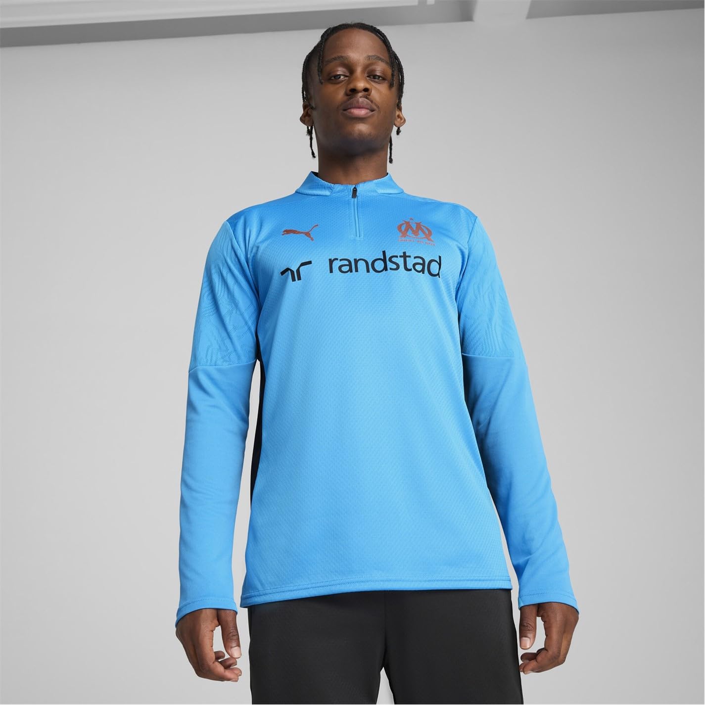 PUMA Maillot d'entraînement zippé pour homme Olympique de Marseille