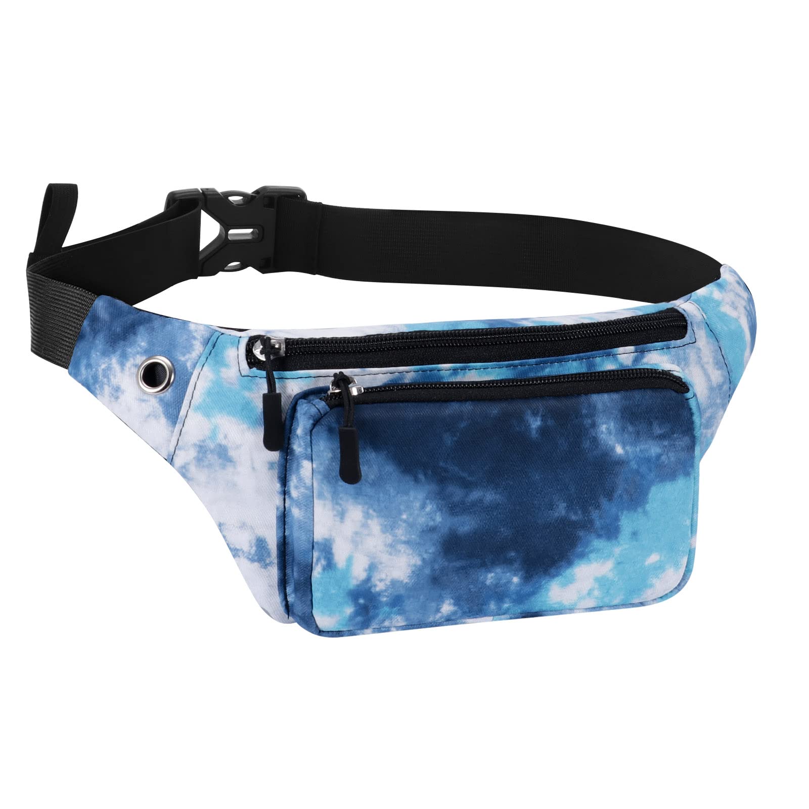 KAMO Fanny Pack, Waist Bag Sling Backpack Water Resistant Durable Polyester Small Waist Bag