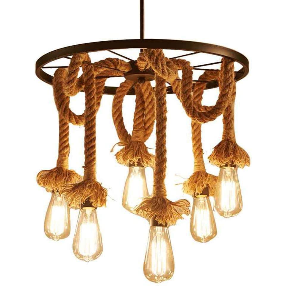 Chandelier métal art de 50 cm avec finitions soignées en fer forgé noir