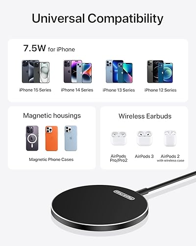 Miniatura 6 de Cargador inalámbrico magnético compatible con cargador MagSafe para iPhone 1515 pro15 pro max1414 pro14 Plus1313 pro13 pro max12 pro max, cargador