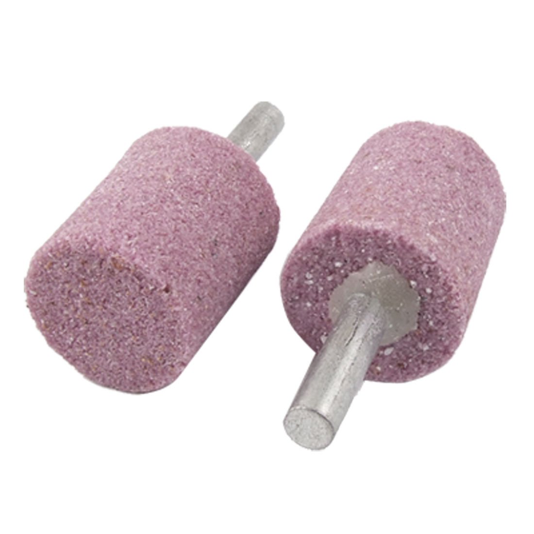 Aexit 5 Pcs Abrasives 22mm Dia. Cylindrical Shape Metal drill hole Abrasive Mounted Point Pink Model:34as402qo457