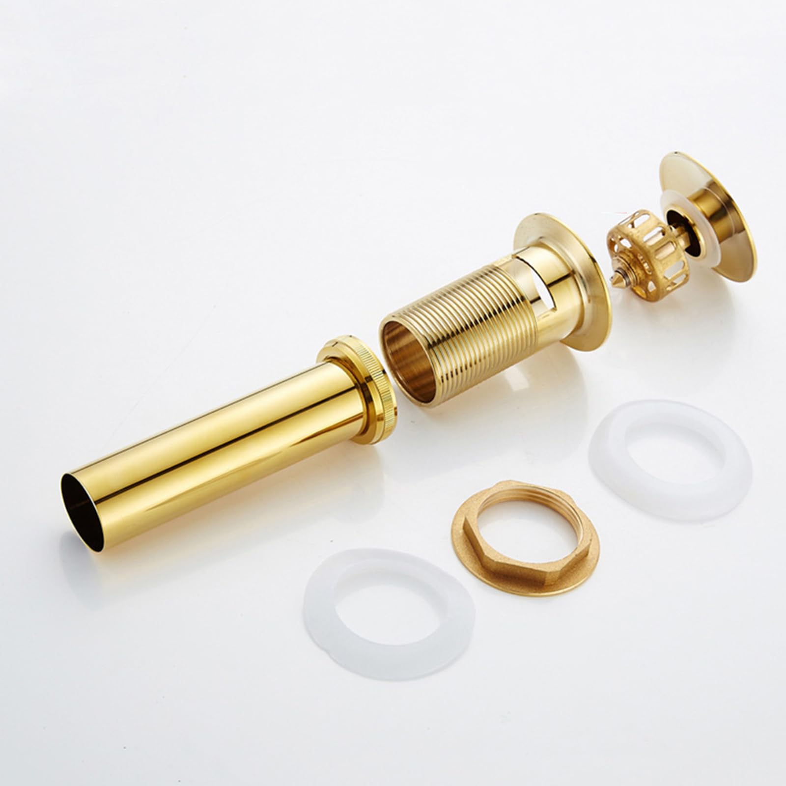 Piletta Lavabo Bagno Click Clack,Oro,Piletta Lavandino,Piletta Lavabo Bagno Pop Up,Premi E Rimbalzo,Scarico Anticorrosione In Rame Pieno,D'oro B