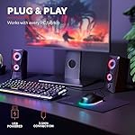 Trust Gaming GXT 606B Javv 2.0 PC Lautsprecher mit RGB LED Beleuchtung, 12W (6W RMS), USB-Betrieb, Kompakte PC Boxen, Speaker Set, Gaming Lautsprecher für Computer und Laptop - Schwarz – Bild 4
