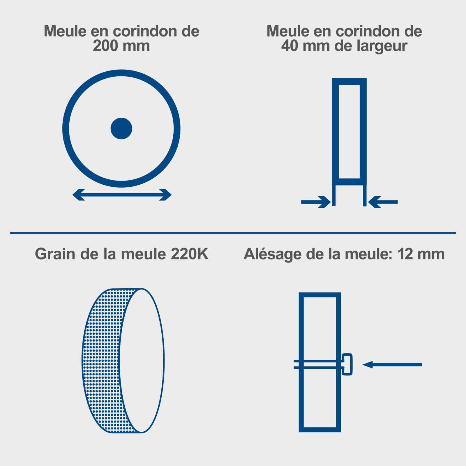 Scheppach Affûteuse à eau TIGER 5000S | Moteur à induction 150W, Meule en corindon supérieur de Ø 200mm, Dispositif universel | Pâte à poncer | Disque à poncer en cuir | Jauge d'angle