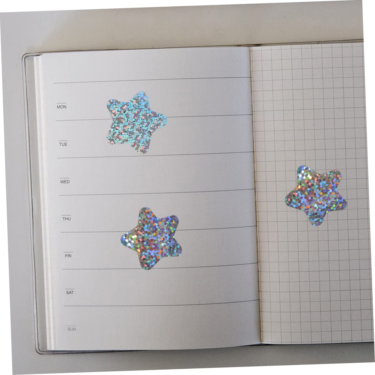 Operitacx 4 Set Adesivi Stella Glitter Autoadesivi in Pvc Etichette Decorativi Riflettenti Per Ricompense Per Scuola Regali E 2 * 4