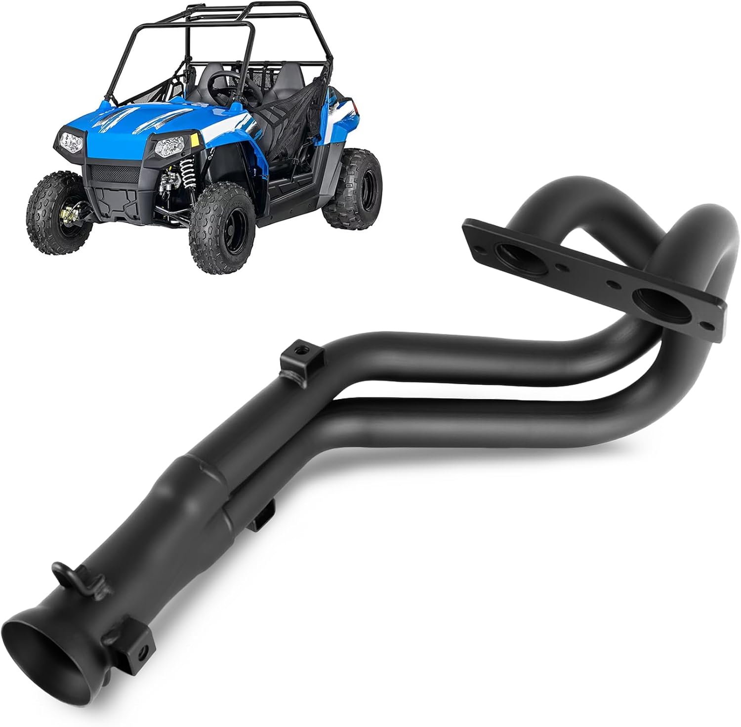 1262319-489 Exhaust Pipe Compatible with Polaris RZR 4 800 2010-2014, S 800 2009-2014, 4 800 EPS Limited 2014 1261937-489