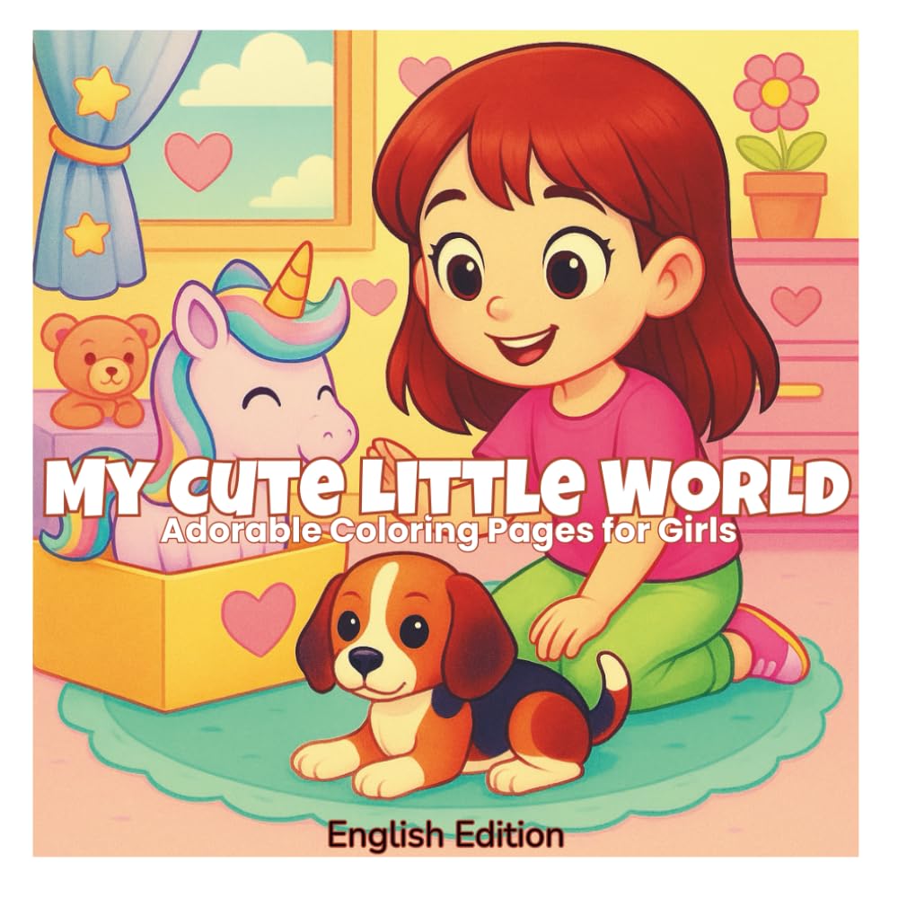 My Cute Little World: Adorable Coloring Pages for Girls Filled with Sweet Moments, Cute Friends, and Happy Little Adventures (English Edition) (ArtFun Color – Girls Coloring Collection)