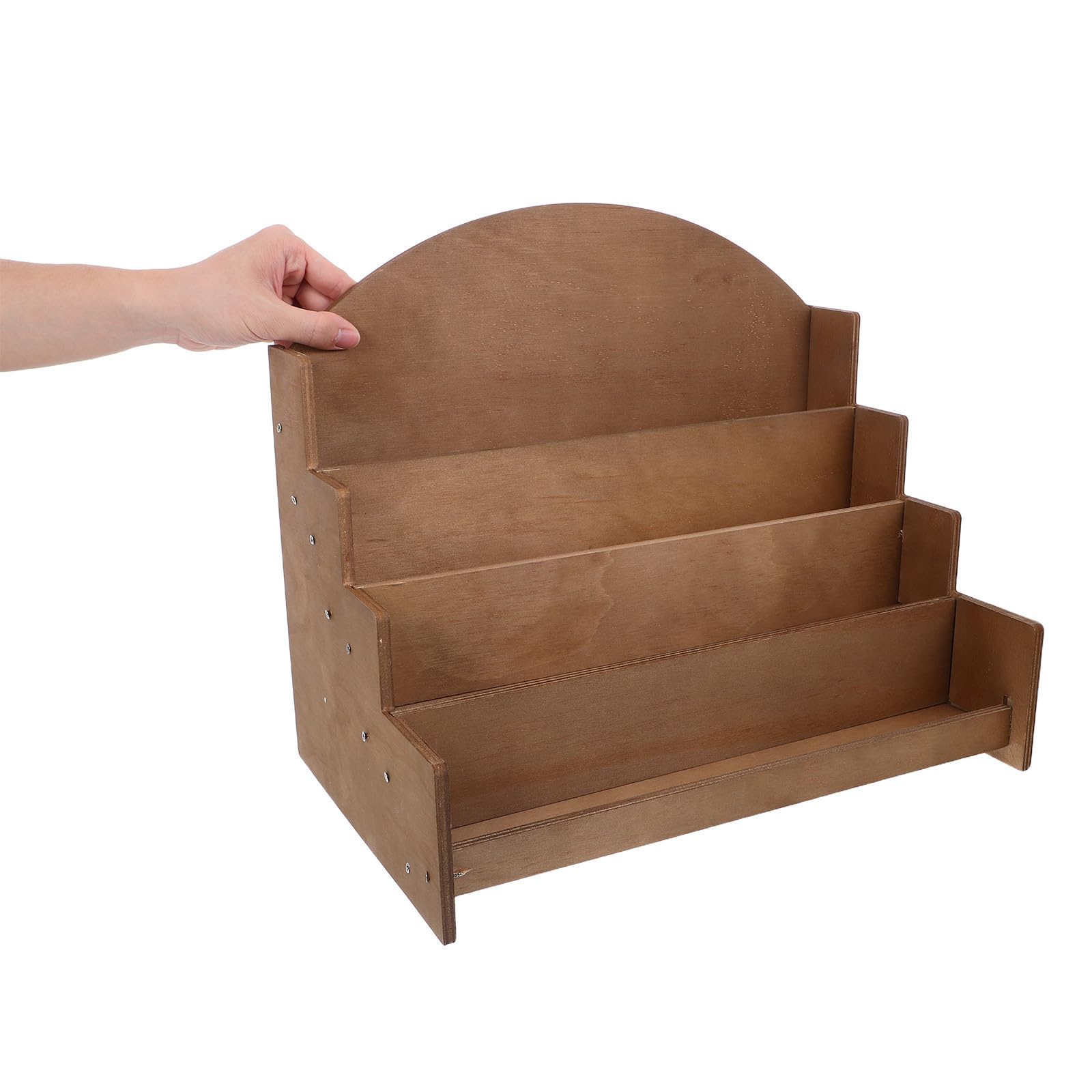 Angoily Porta Biglietti Auguri in Legno a 4 Livelli, Design Rustico