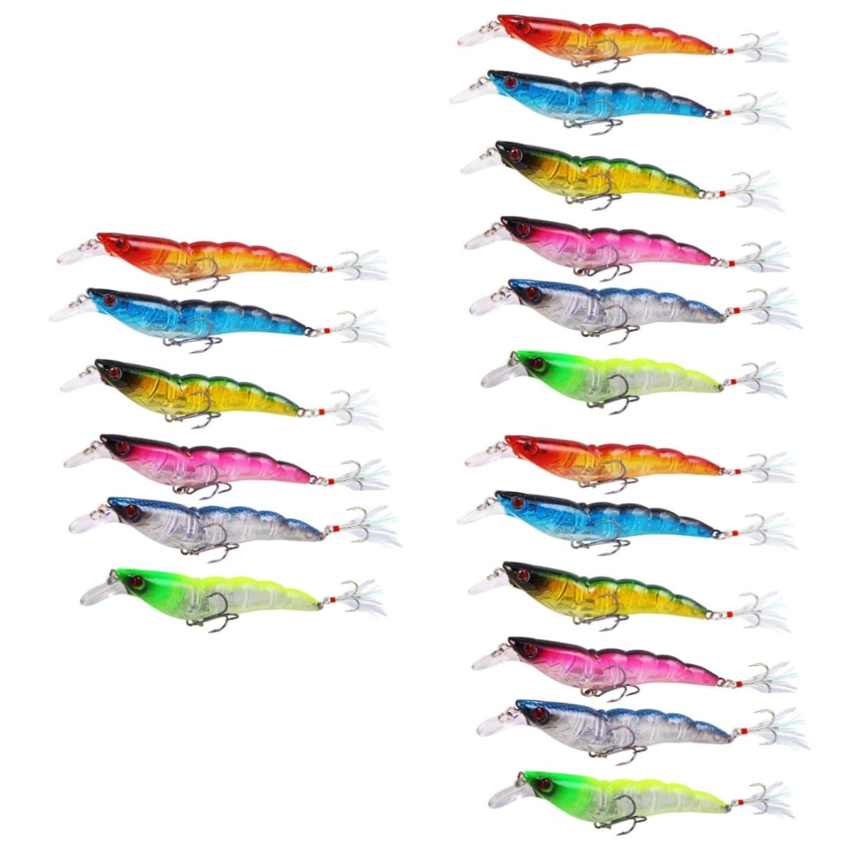 BESPORTBLE 18 Pièces en Plastique Leurre De Crevette Appât De Pêche Immergé