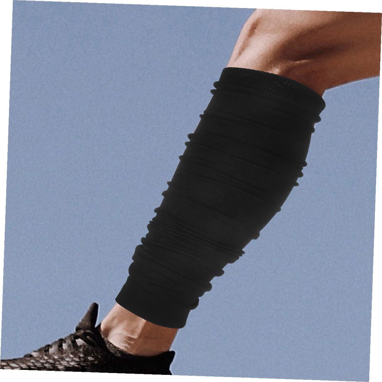 Yardwe 2pcs Men’s Calf Compression Sleeves Football Leg Sleeves Black S Youth Size Running Support Varicose Vein Relief Soccer Leg Compression