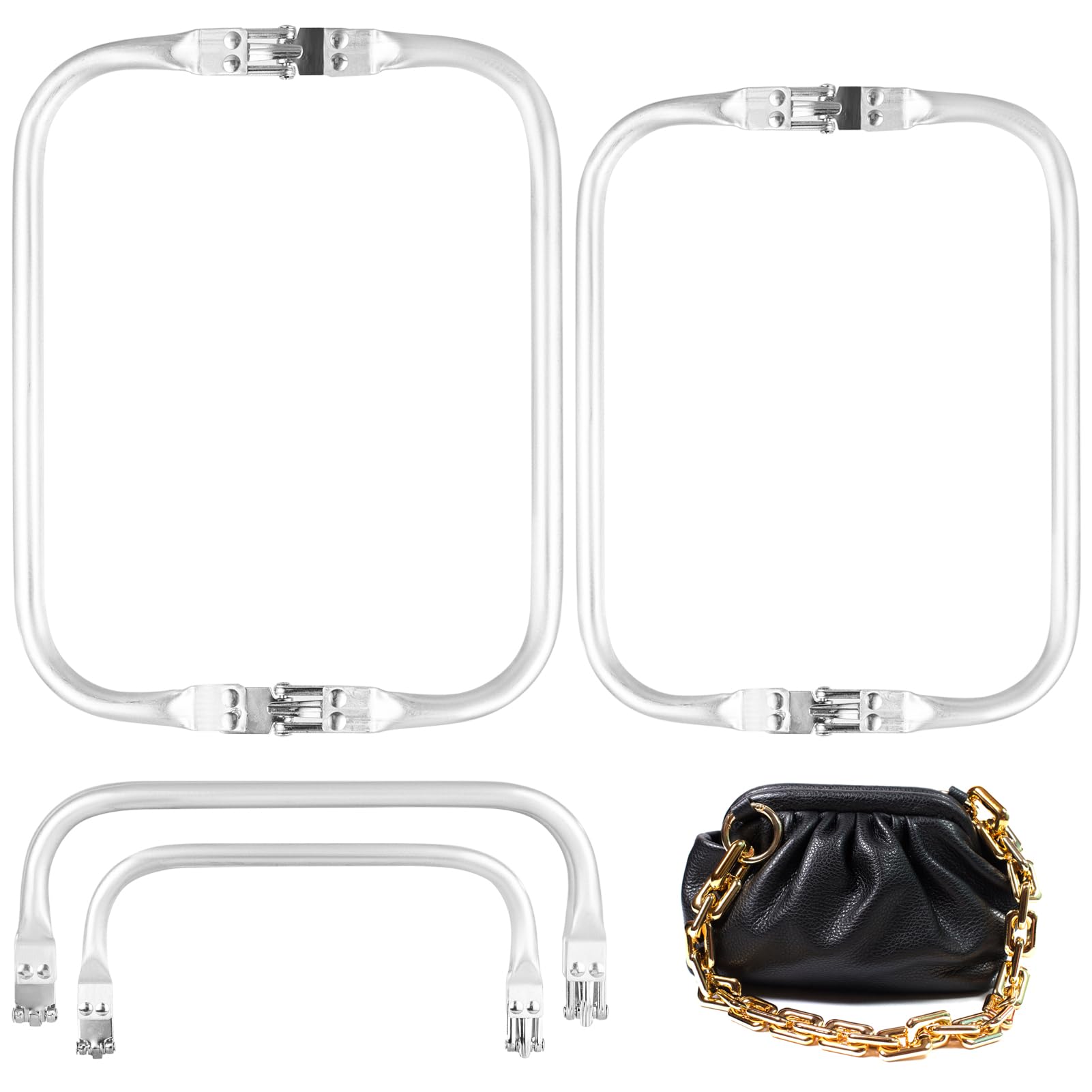 Chiusure Per Borse Hawdows 2PCS - Telai In Alluminio A Forma Di U Per Fai Da Te - Foto 9