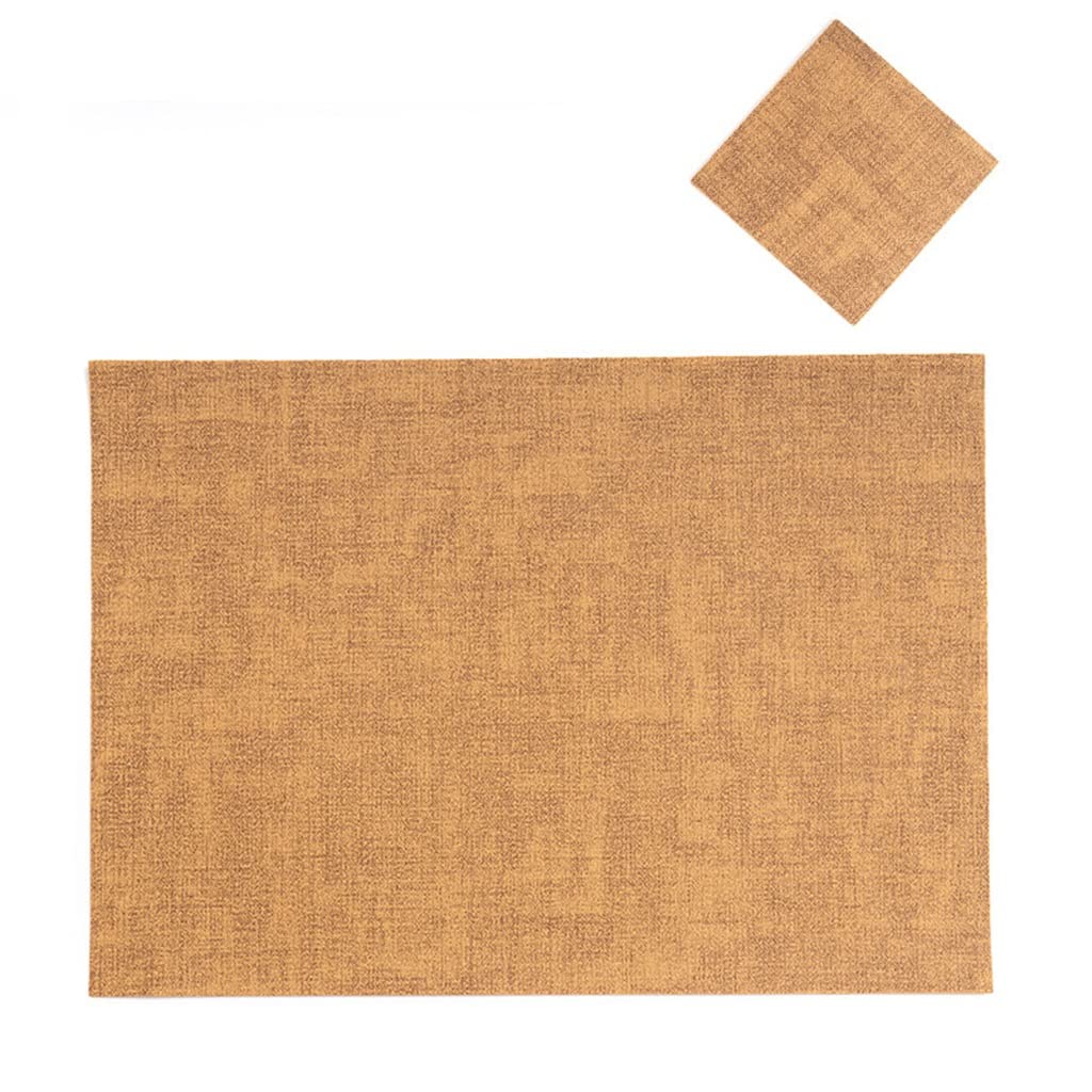 IANSHFKN 6 Pcs Imitation Cloth Rectangular Placemat Heat Insulation Tableware Pad Home Dining Table Decor Mats