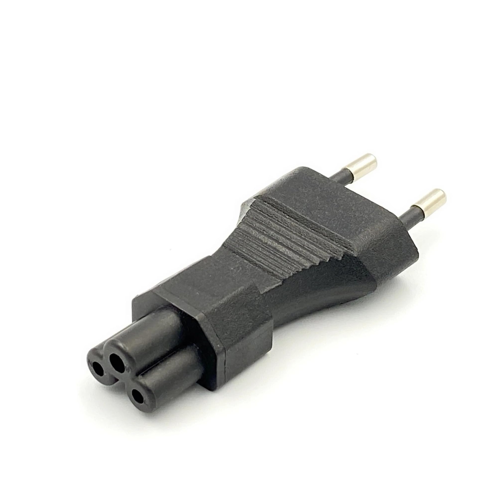 EU 2-pinowy do IEC320 C5 żeński adapter zasilający z podstawą 2,5 A, europejski konwerter wtyczki do monitora laptopa (83 chary) (typ 2)