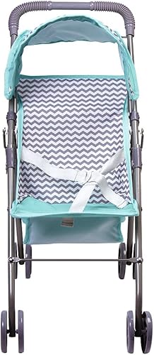 Miniatura 8 de Adora Cochecito de muñeca de bebé con sombra de paraguas y ribete de volantes, cubierta solar ajustable y almacenamiento de accesorios para muñecas,