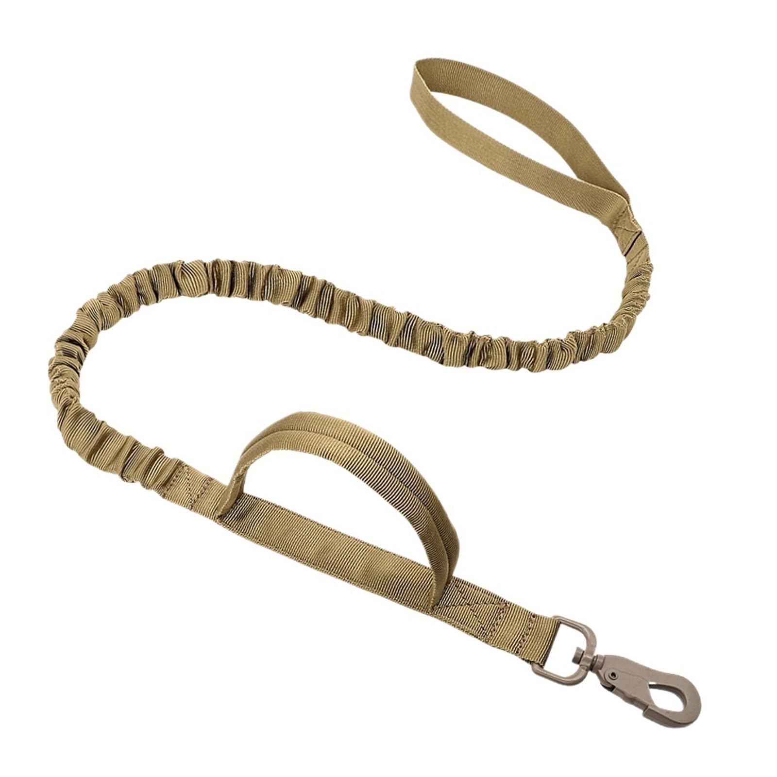 Laisse pour chien avec corde élastique réglable et 2 poignées de commande confort
