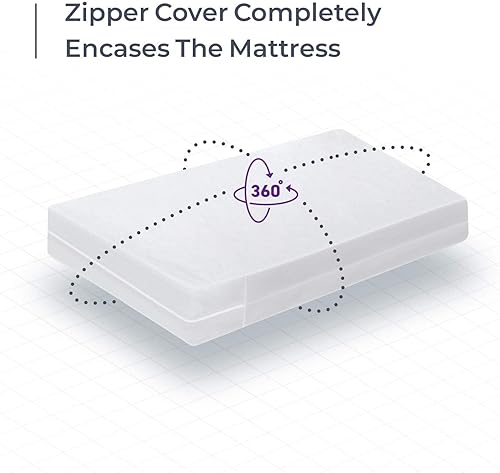 Miniatura 7 de Blissford - Protector de colchón de plástico con cremallera funda de colchón de vinilo impermeable resistente y silencioso