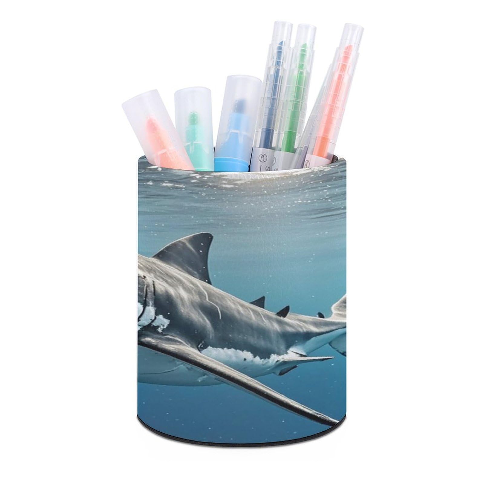 Pot à crayons requin design moderne pour organiser votre bureau maison
