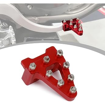 Motorcycle Brake Pedal CNC Aluminum Billet Motorcycle Red