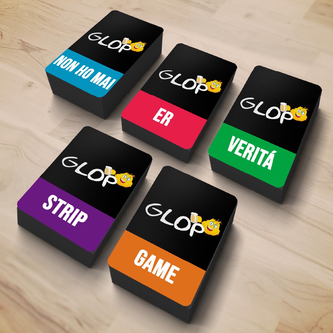 GLOP 400 Carte, Probabilmente i Migliori Giochi da Tavolo Adulti, Giochi per Bere in Italiano, Giochi di società per Feste, Regali Divertenti, Bevi Responsabilmente.