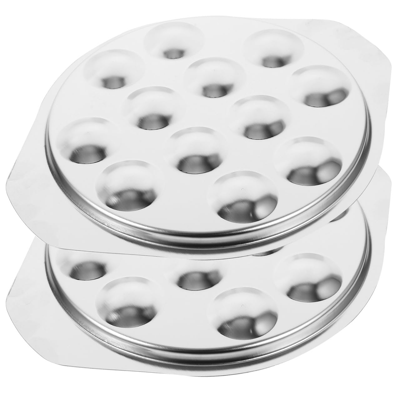 Hemoton 4 placas para caracoles de acero inoxidable, 12 orificios para cocinar