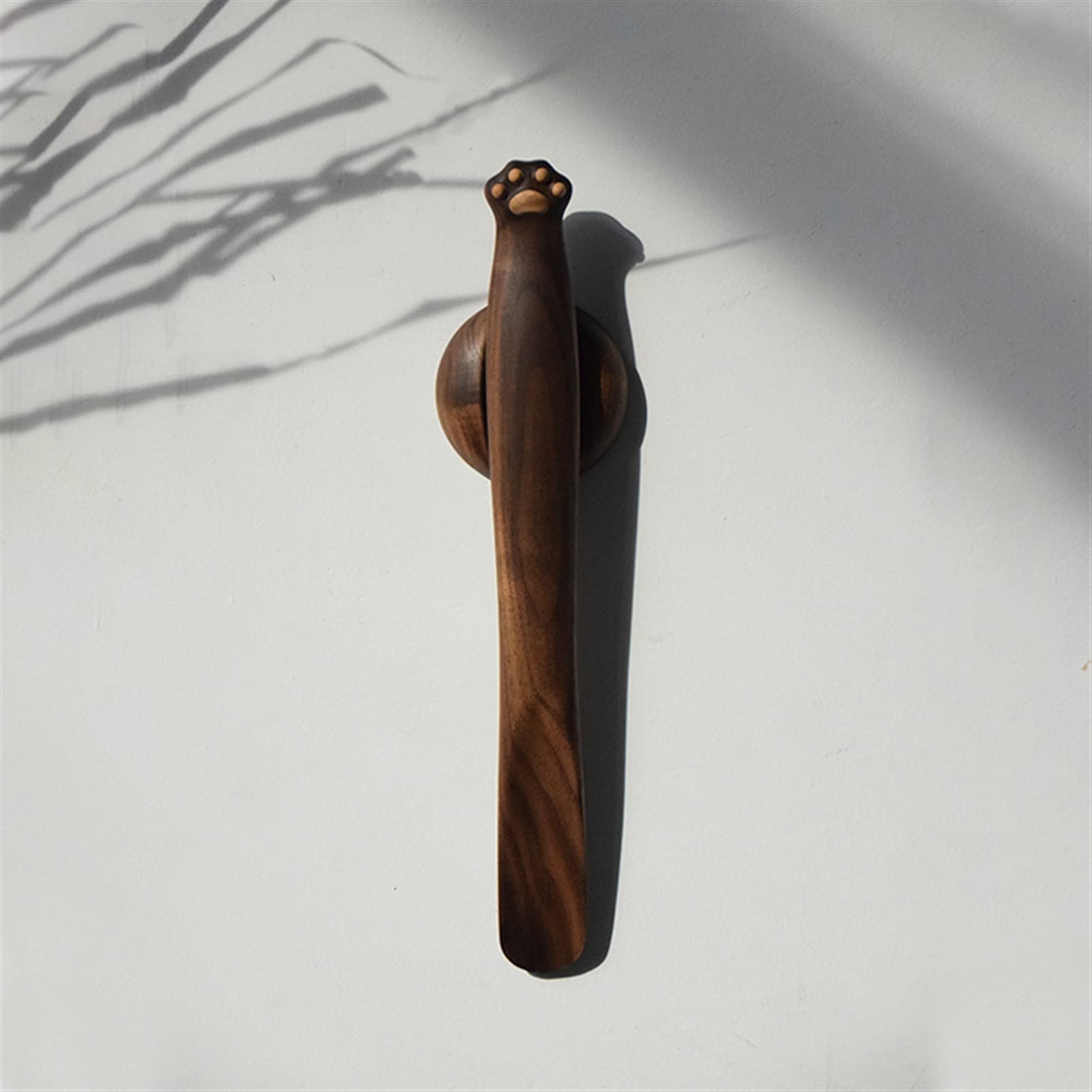 Schuhlöffel aus Holz mit langem Griff, Wandmontage, magnetische Aufhängung, Schuhlöffel aus Walnussholz für Männer, Frauen, Kinder, ältere Menschen, Schwangere